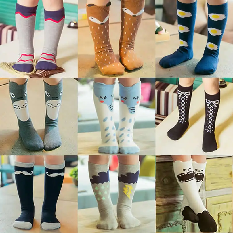 Kids Fox Socks knee high Toddler Boot Sock leg warmer Totoro socks Girl