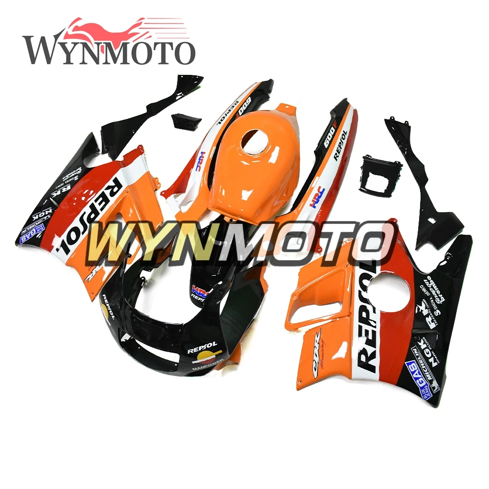 Full Fairing Kit For Honda CBR600 F2 1991 - 1994 92 93 Motorbike ABS Plastic Cowling Repsol Black Orange Red Customize Carenes | Автомобили