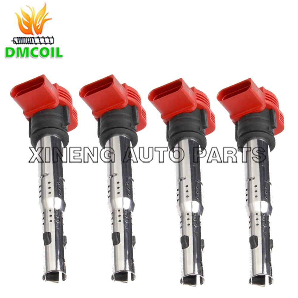 

4 PCS ORIGINAL QUALITY FOR VW AUDI IGNITION COIL TOUAREG A4 A6 A7 A8 R8 Q7 2.8FSI 3.0TFSI 3.2FSI 06E 905 115 E / 06E 905 115 E