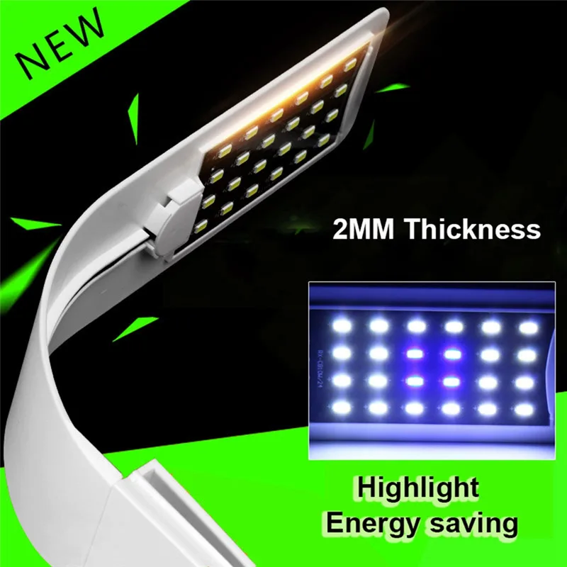 Blue White Led Aquarium Lights Clip On Fish Tank Lamp Lighting For Saltwater Freshwater With Gooseneck Clamp Eu Plug
