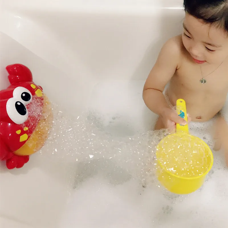 Детские игрушки для ванной пузырь Краб для ванной автоматические Bubble Maker для детей для ванной, бассейна плавательный машина для производства мыла Музыка воды кит потяните игрушки