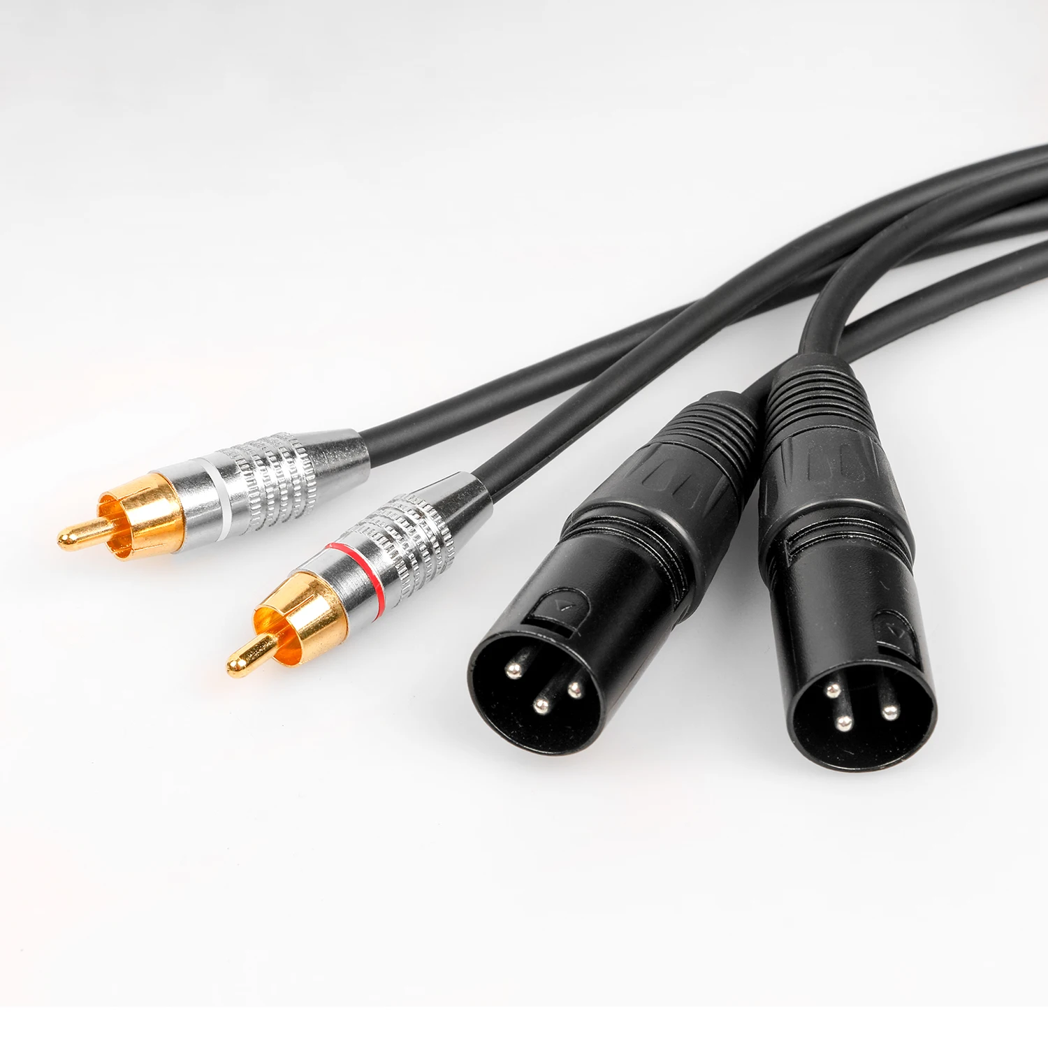 Кабель с двумя штекерами XLR и RCA аудиокабель 2 HiFi провод 4N OFC для усилителя микшера