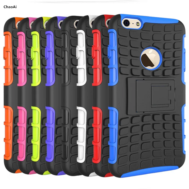 

CHAOAI New for Iphone 6 5. 5 Inch with Bracket Clear Water Sleeve Mobile Phone Shell two-in-one non-slip Cell Phone Case 2019