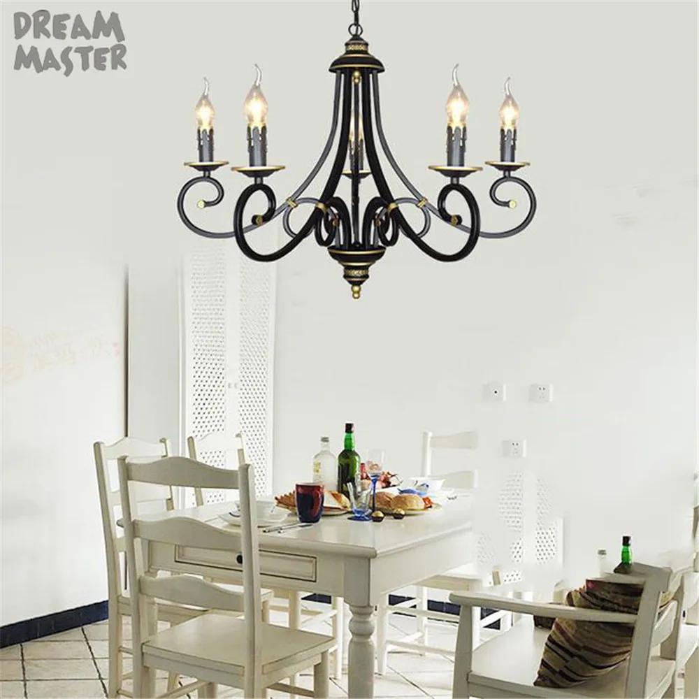 AC110 220v 3/5/6/8 светильник s минималистский Винтаж свечной подвесной Светильник Lustre De