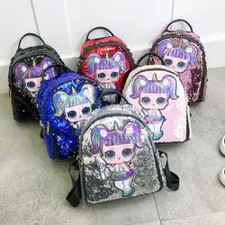 Блестки вишня рюкзак для девочек-подростков школьная сумка на плечо женские сумки с блестками Единорог мини путешествия сверкающие Feminina