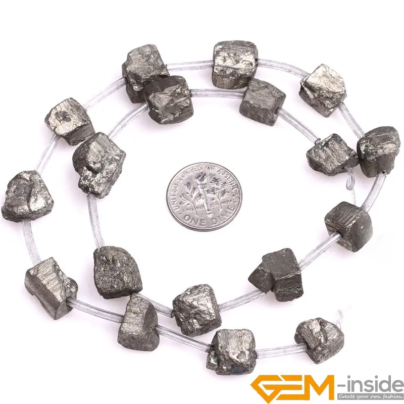 

Freefrom Irony Gray Pyrite Beads Natural Pyrite Stone Beads DIY Loose Bead For Jewelry Making Beads Strand 15" Free Shipping