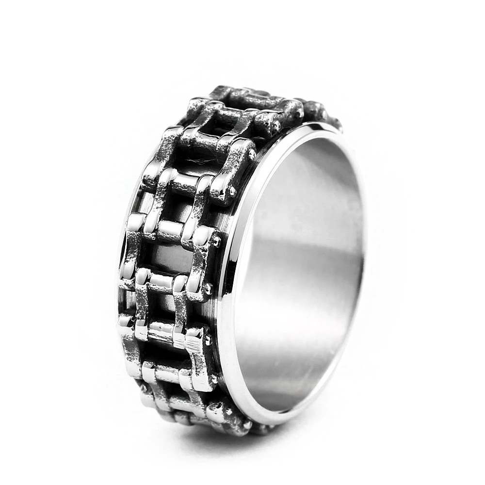 DoreenBeads Biker Bicycle Chain Ring Men Stainless Steel Jewelry
