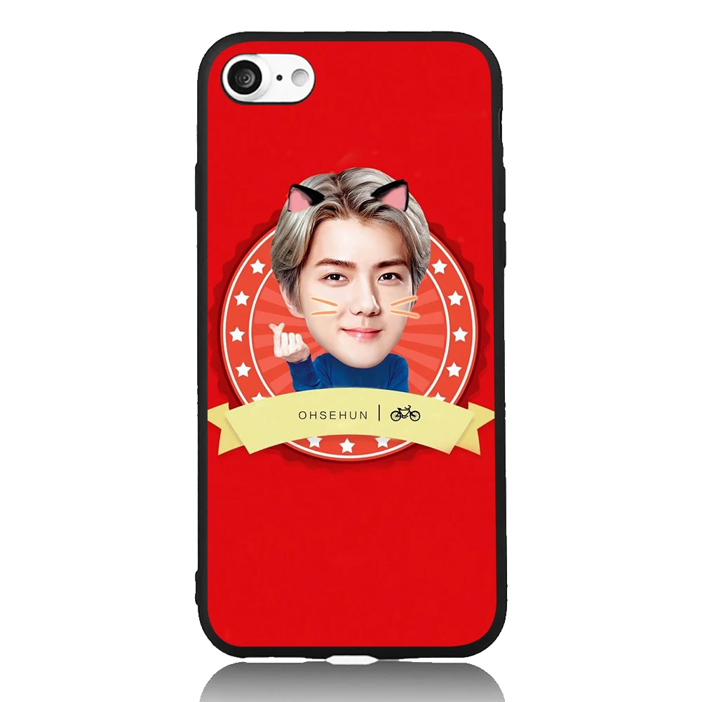 Рыжий кот EXO Love Me правой Корея звезда музыка Книги по искусству для iPhone 6 S 7 Plus ТПУ