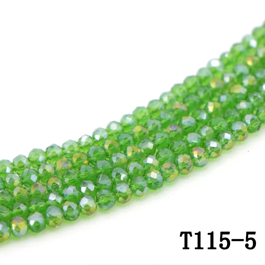 5 Dark green jade natural crystal beads (2)