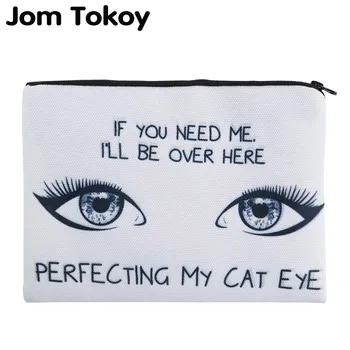 

Jom Tokoy 3D Printing Perfecting My Cat Eye Simple Cosmetic Bags Women Travelling Makeup bag