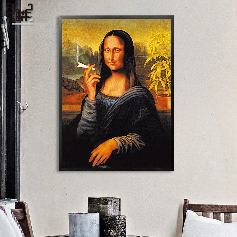 Dadaism настенный художественный постер Мона Лиза креативный холст печать