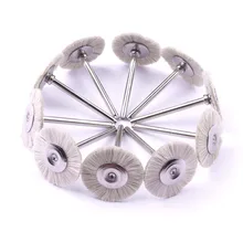 10 шт. 3 мм хвостовик чистая шерсть кисточки Набор Т Тип полировальные щетки заусенцы Dremel аксессуары роторный инструмент для удаления пыли инструмент