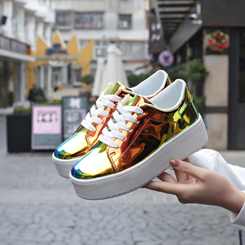 

Ladies Casual Shoes Spring Fashion Platform Shoes Woman Lace-Up Chunky Sneakers Women Trainers Zapatos Para Mujer592089187012