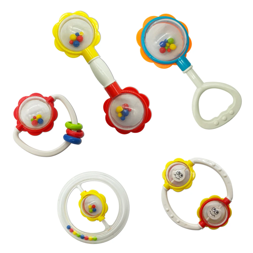 Baby Intelligence Plastic Hand Bell Rattle Funny Educational Toy Xmas Gifts YJ