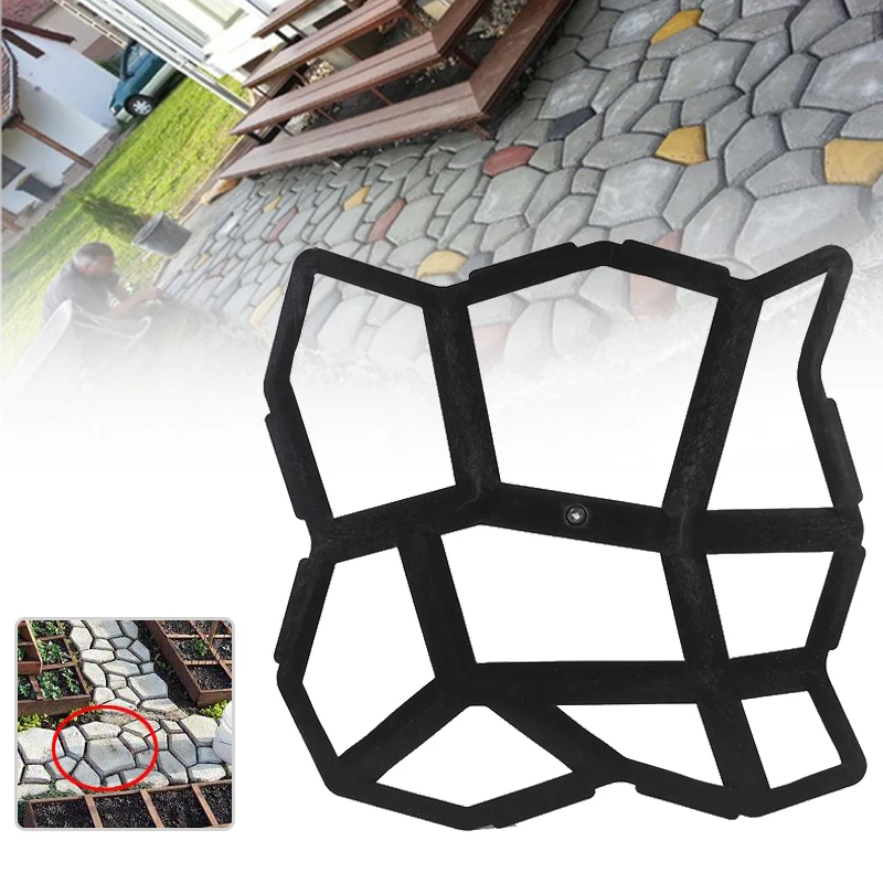 

43.5x43.5cm DIY Irregular Driveway Paving Pavement Stone Mold Garden Road Concrete Mould Manually Paving Cement Brick Molds Tool