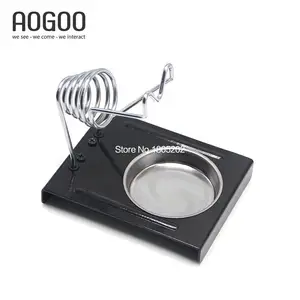 E-011 паяльник подставка станция металлическая база прямоугольная подставка держатель безопасная Защитная база - изображение