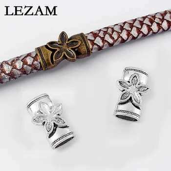 

5Set Fashion Jewelry Antique /Bronze Flower Shaped Magnetic Clasp For 10*6mm Licorice Leather Jewelry Accessories Findings