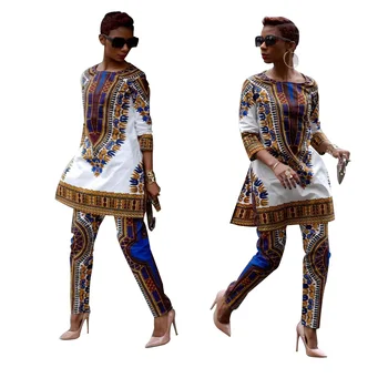 

2019 Time-limited African Robe New Arrival Polyester Suit Folk Leisure Two Piece Women Clothes