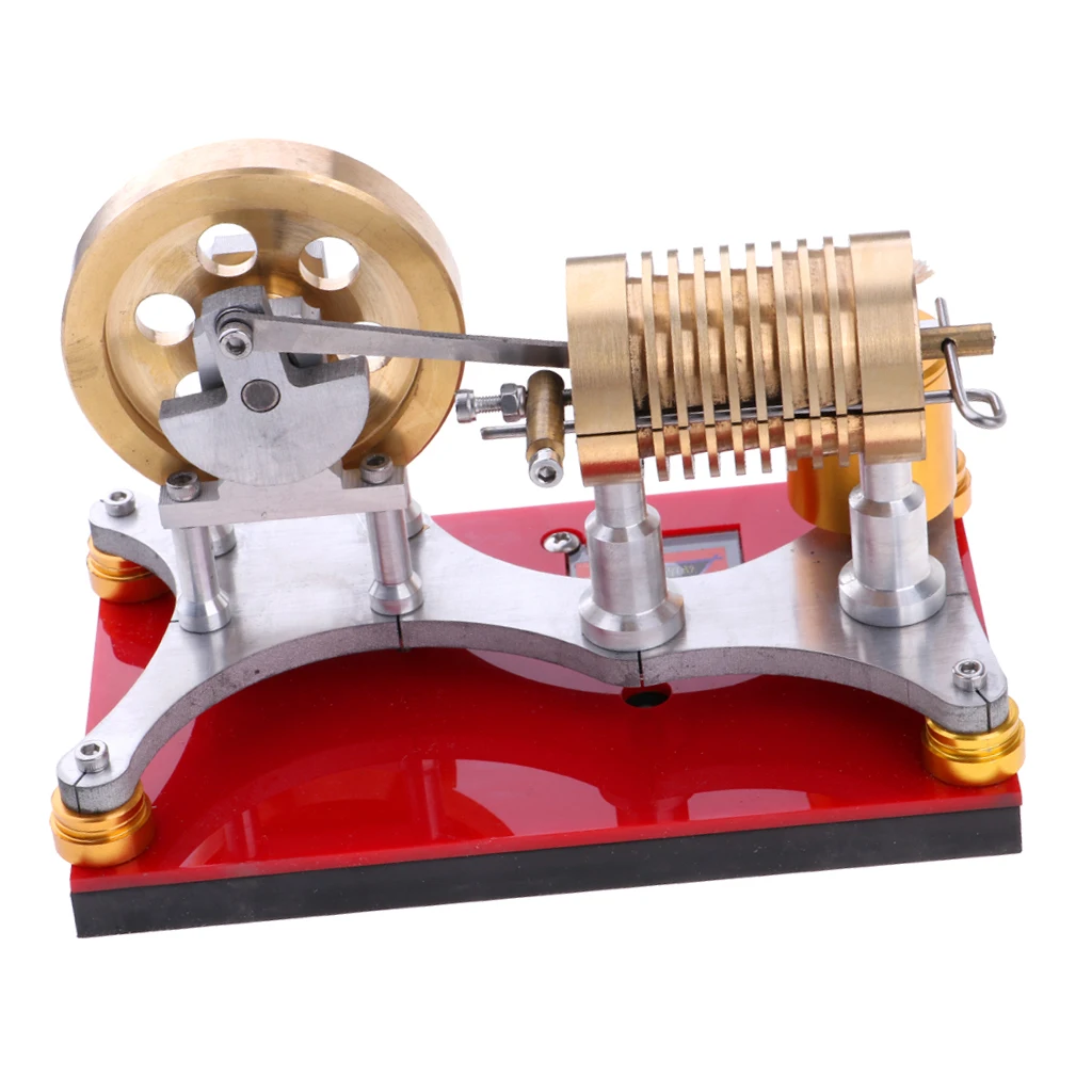 

Stainless Steel Stirling Engine Model, Flame Licker Eater Low Temperature Stirling Engine Motor Steam Heat Education Model Toy