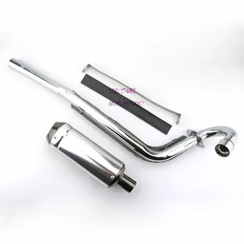 

free shipping aluminum Mini gasoline scooter booster car small surfing accessory two stroke For Motorbike Muffler ATY