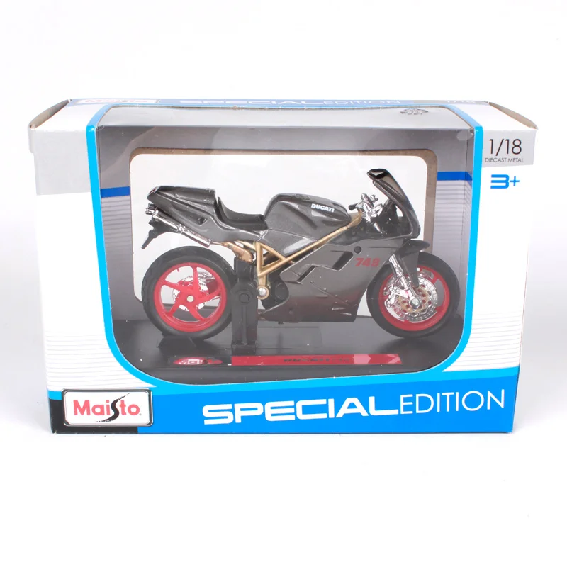 Модель мотоцикла MAISTO 1:18 Ducati 748 литая игрушка новая в коробке бесплатная доставка