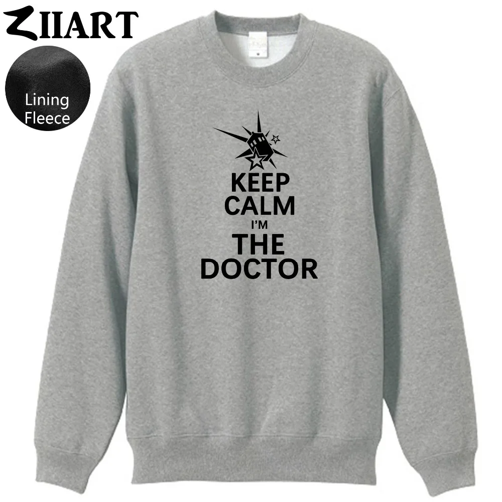 ТАРДИС звезды Keep calm i'm the doctor police box одежда для пар женщина подросток девушка флисовый пуловер Кофты ZIIART
