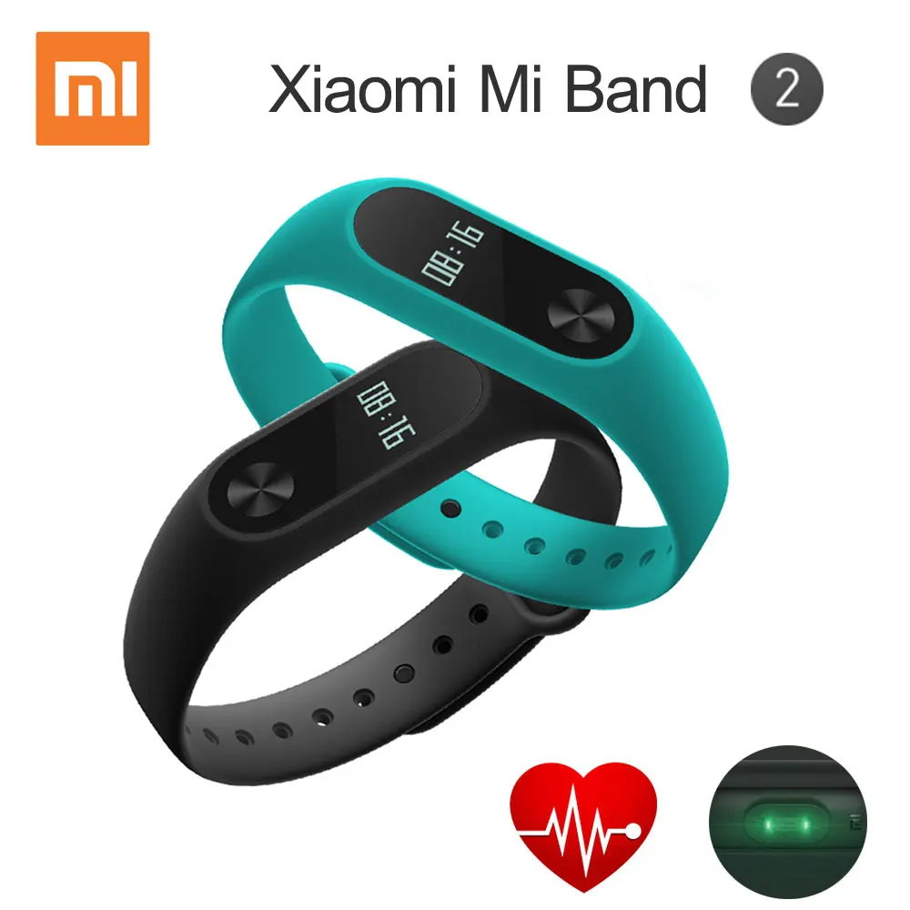 Original For Xiaomi Mi Band 2 Wristband Bracelet with font b Smart b font Heart Rate