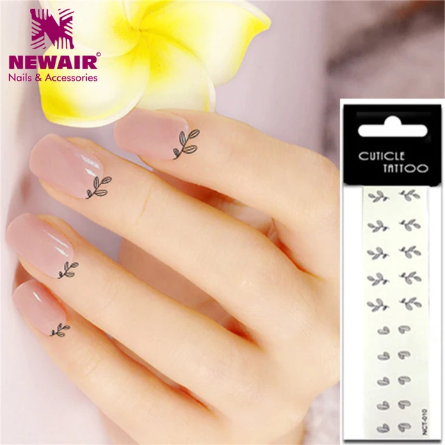 Leaf Design Cuticle Tattoos Waterproof Tattoo Sticker 20x Leaf Design Cuticle Tattoos Waterproof Tattoo Sticker 20x Temporary Fake Nail Art On Finger