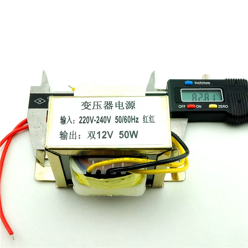 

50W double 12V 50W power transformer .input: 220V 50Hz/ output: double 12V