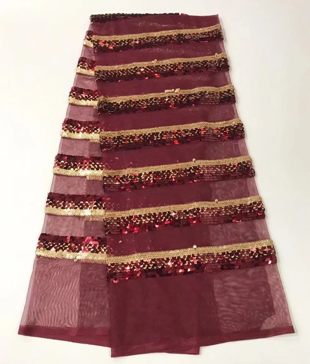 

Free shipping,new design French net lace fabric with sequins Exquisite embroidery African french lace fabric