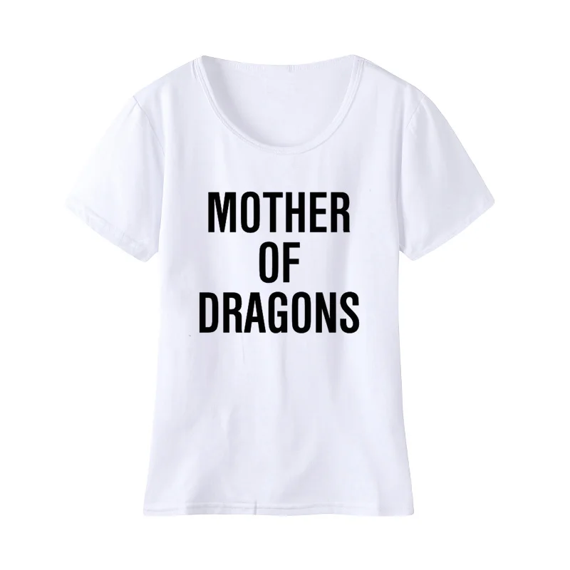 Футболка «Мать дракона», женская летняя футболка с коротким рукавом, топы «Игра престолов», женские белые футболки с принтом в стиле Харадзюку, женская одежда - Цвет: 7