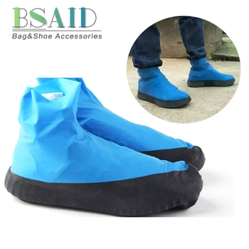 

BSAID Latex Repeatable Overshoes Men Motorcycle Boots Shoes Covers Slip-on Non-slip Rain Boots Women Waterproof Rainy Shoe Cover