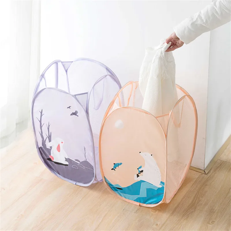

MeyJig 50*35*35cm Laundry Bags Toys Sundries Storage Basket Bucket Clothes Socks Bra Container Organizer Washing Clothes Box