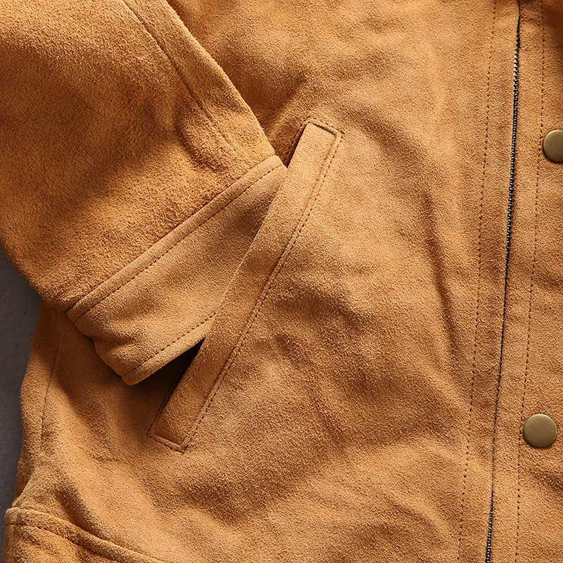 Blog Read Description! Asian size men's cow leather mens cowhide coat vintage rider jacket