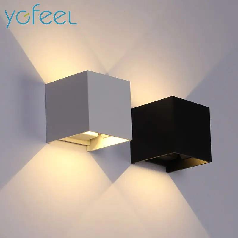 LED Wall Light Outdoor Waterproof IP65 Porch Garden Wall Lamp Home Sconce Indoor Decoration Lighting Lamp Aluminum AC90-260V