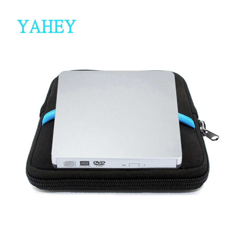 

USB 2.0 DVD-RW Burner External DVD Player CD/DVD ROM Optical Drive Writer Reader Recorder for Laptop + drive case pouch bag