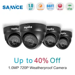 SANNCE 4 шт. 720 P 1280TVL CCTV камера системы открытый Крытый ИК Ночное Видение 1MP дома CCTV безопасности s в комплект видеонаблюдения