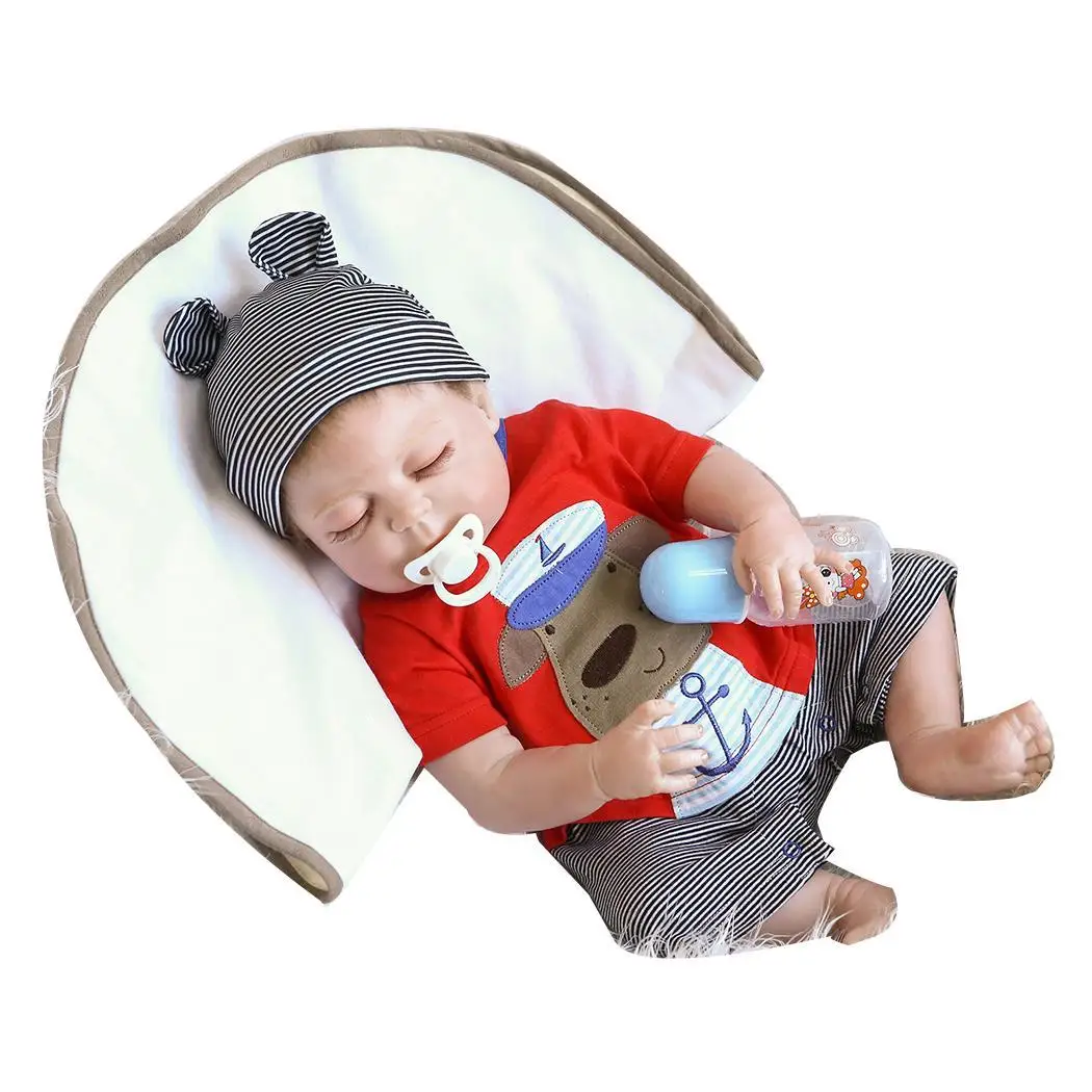 

Kids Soft Silicone Realistic With Clothes Reborn 2-4Years Baby Doll Collectibles, Gift, Playmate Closed Eyes