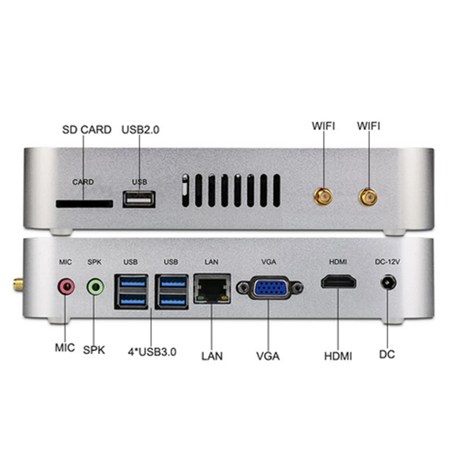 Mini PC Windows 10 Barebone DP Port 3 An de Garantie Windows TV Box 4 K