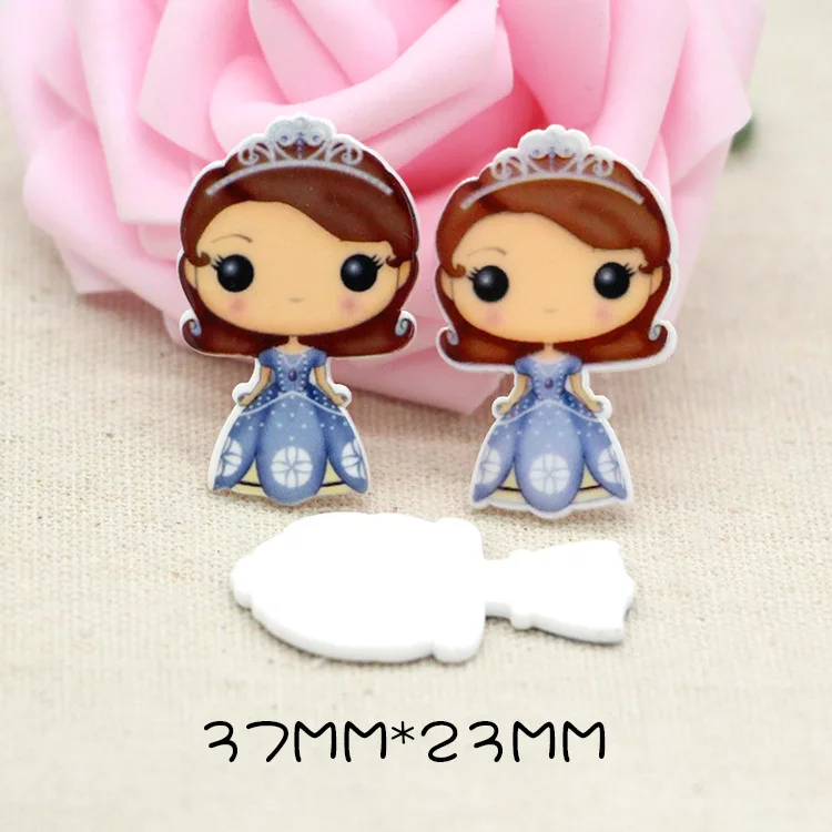 10pcs/lot flat back planar resin princess cartoon DIY resin cabochons accessories for diy mobile phone case headband - Цвет: Лазерный