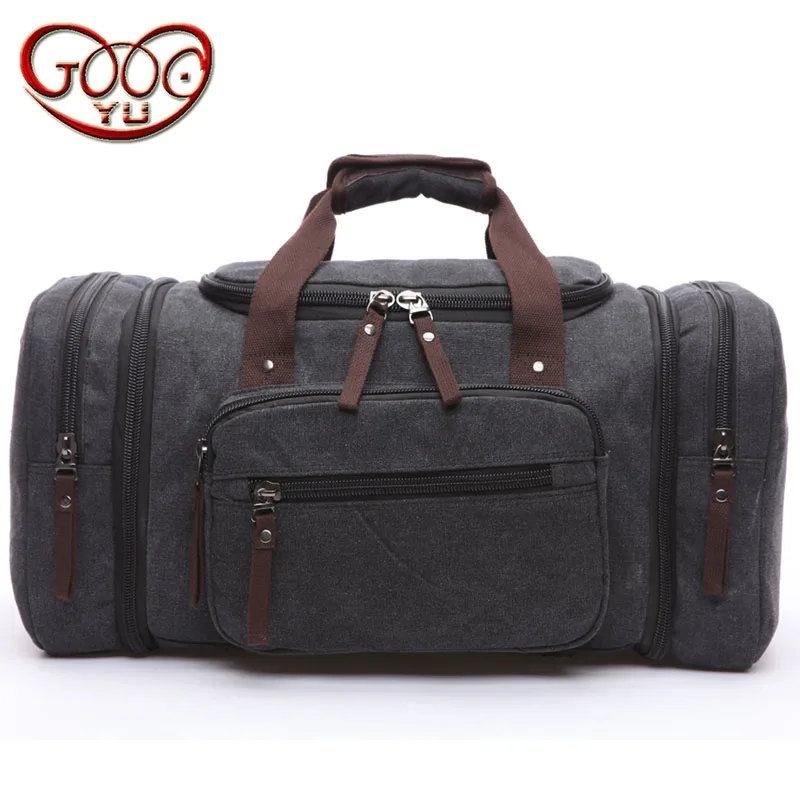 

Male and female general canvas handbag capacity luggage bag wear-resistant breathable and absorb horizontal cross-section travel