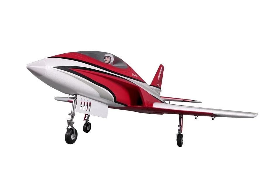 Радиоуправляемый самолет FMS футуристический красный 80 мм Ducted Fan EDF Jet