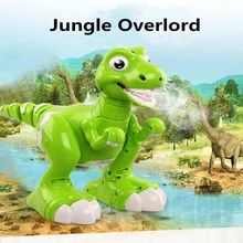 Детские подарки танцы и музыка Intelliget следить за RC шагающий динозавр игрушки Юрский тираннозавр рекс RC робот с распылением