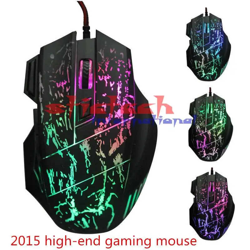 

by dhl or ems 50pcs 5500DPI 7 Buttons Computer Gaming Mouse USB Wired For Laptop Game Mice With LED Breathing Light