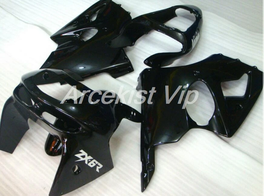 4 подарки мотоцикл ABS Обтекатели комплект подходит для kawasaki Ninja ZX6R 636 1998 1999 6R 600cc 98 99 black черный