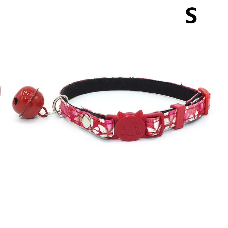 Red M Кот Колокольчик для котенка ошейник мягкая удобная пряжка безопасности прочные товары для домашних животных TE889 - Цвет: Red M