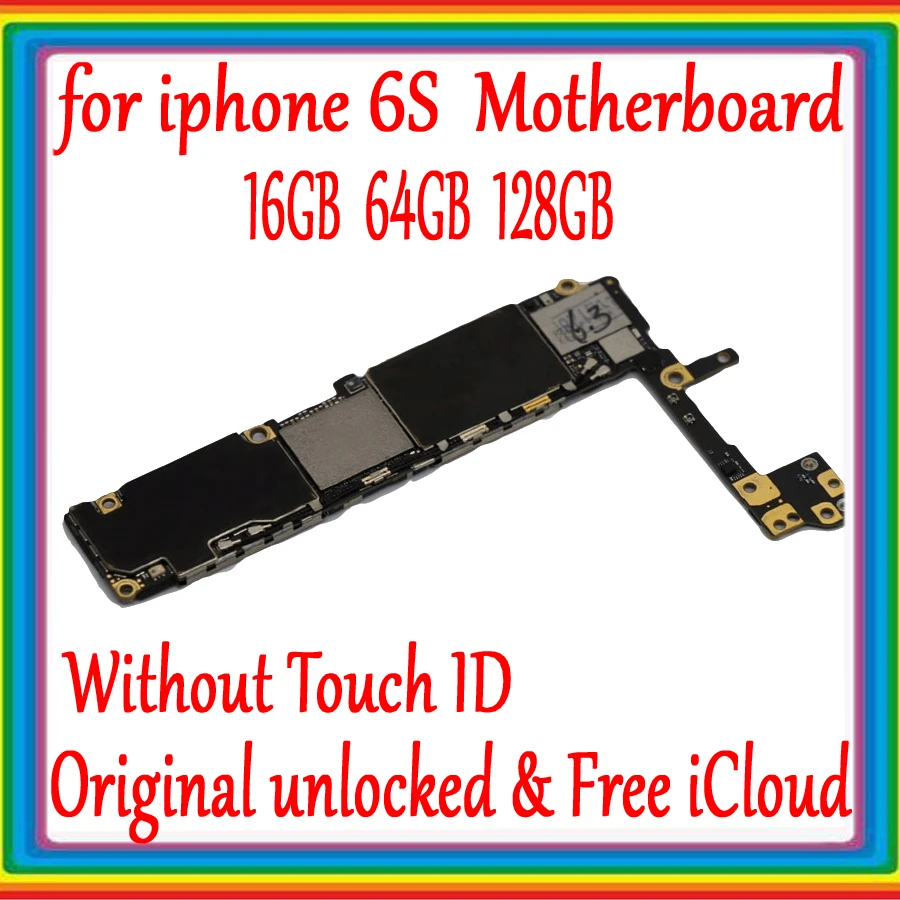 

100% Original Unlocked For iPhone 6S Motherboard Without Touch ID For iPhone 6S Logic Mainboard With IOS Test Good Working