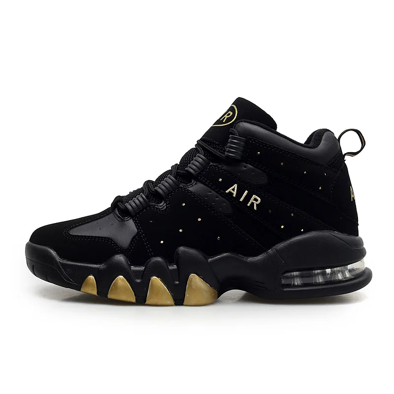 Jordan/дышащая обувь для баскетбола; мужская обувь с воздушной подушкой; Jordan; обувь для баскетбола в стиле ретро; спортивная мужская обувь с высоким берцем; Shockpoof; кроссовки - Цвет: black-gold