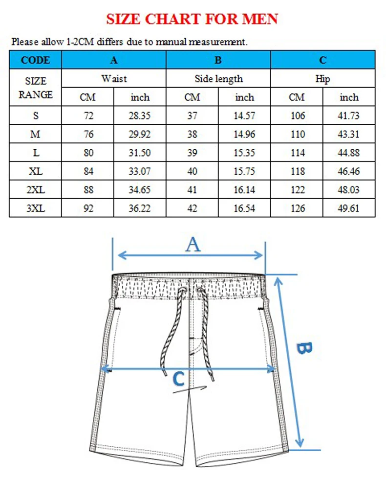 G5-MS133-SIZE CHART