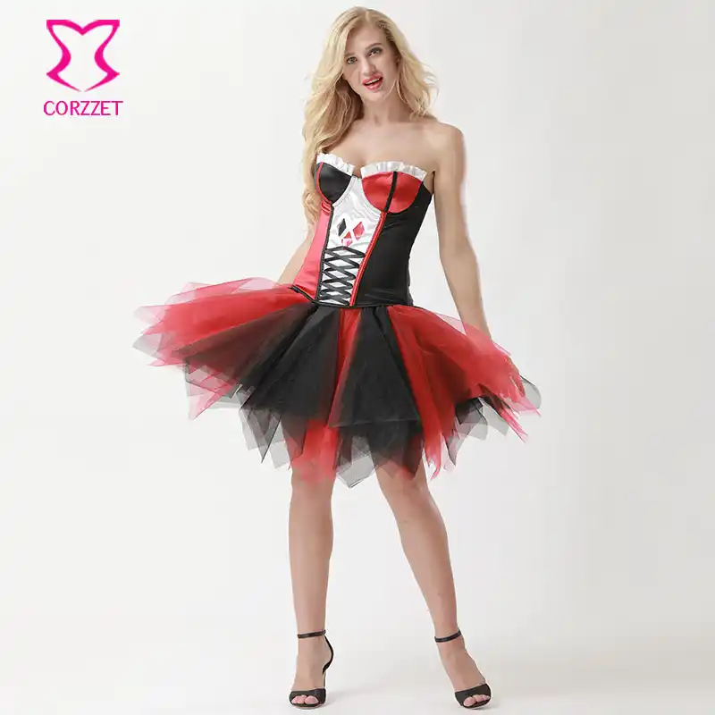 red and black fancy dress